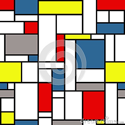 Mondrian style pattern Stock Photo