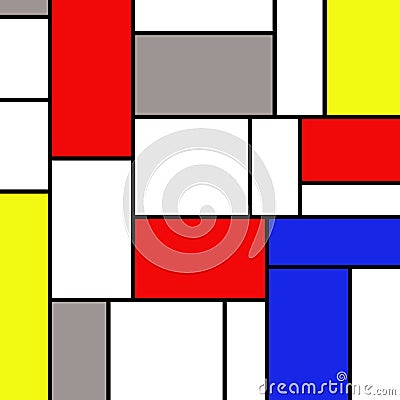 Mondrian style wallpaper Stock Photo