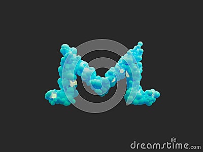 Monero Coin Crypto Letter M Abstract Cloner Sphere Circle 3D Illustration Concept Editorial Stock Photo