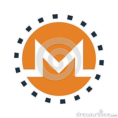 Monero icon. Editable vector graphics. Vector Illustration