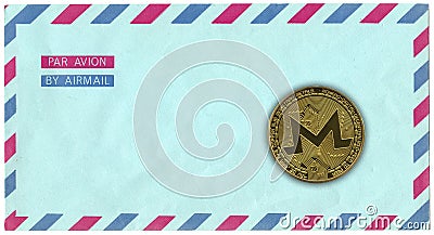 Monero mail Editorial Stock Photo