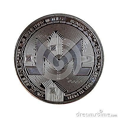 Monero MNR is a modern way of exchange and this crypto currency is a convenient means of payment in the financial Editorial Stock Photo