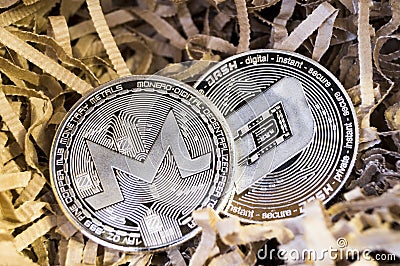 Monero is a modern way of exchange and this crypto currency Editorial Stock Photo