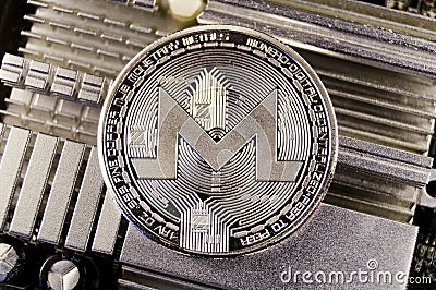 Monero is a modern way of exchange and this crypto currency Editorial Stock Photo