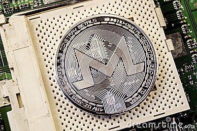 Monero is a modern way of exchange and this crypto currency Editorial Stock Photo