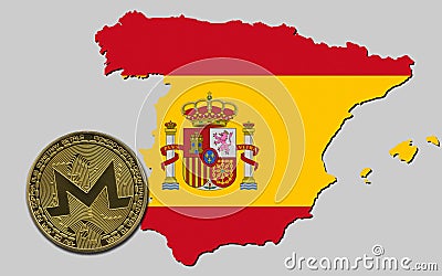 Monero Spain Editorial Stock Photo