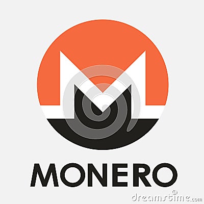 Monero XMR cripto currency vector logo Vector Illustration