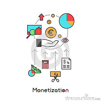 Monetization Process Stock Photo