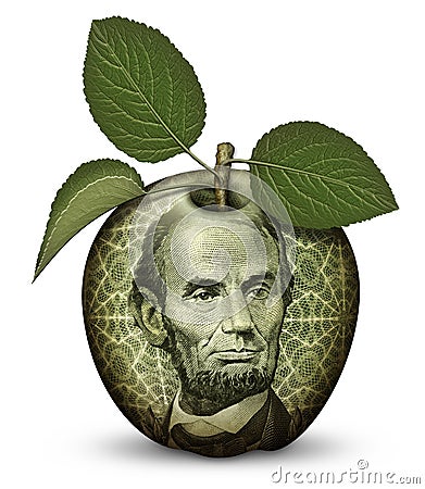 Money Apple Stock Photo