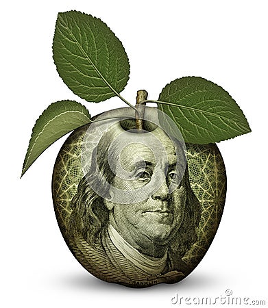 Money Apple Stock Photo