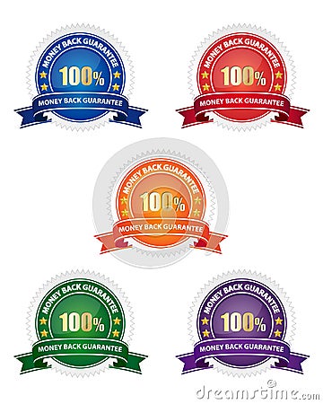 Money back guarantee seal Vector Illustration