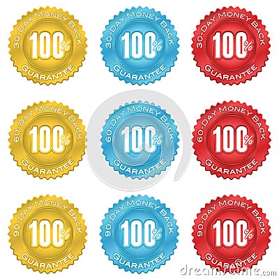 Money Back Guarantee Seal Vector Illustration