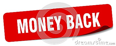 money back sticker. money back label Vector Illustration