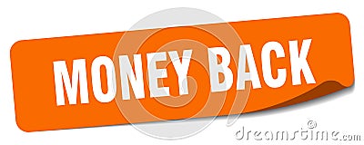 money back sticker. money back label Vector Illustration