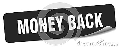 money back sticker. money back label Vector Illustration