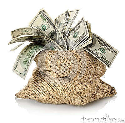 Money in the bag Stock Photo