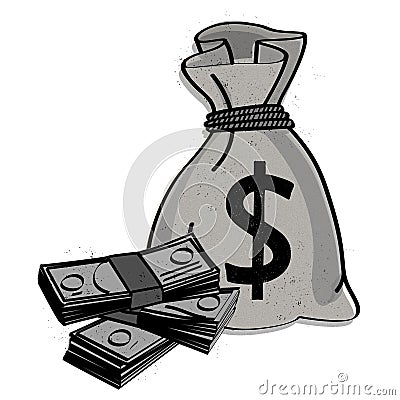 Money bag vector Stock Photo