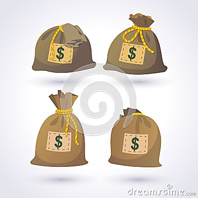 Money bag with dollar sign Stock Photo