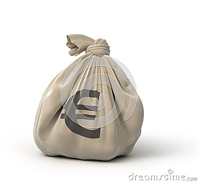 Money bag euro Stock Photo