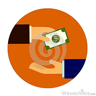 Money banknote deal Vector Illustration