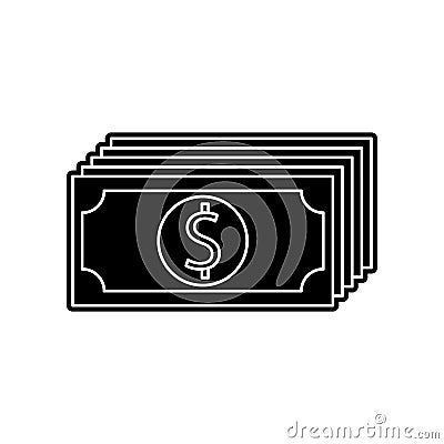 money bills icon. Element of Banking for mobile concept and web apps icon. Glyph, flat icon for website design and development, Stock Photo