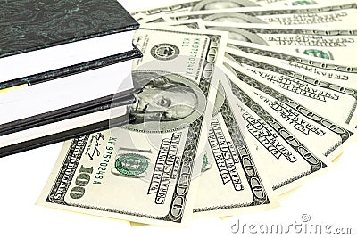 Money and books Stock Photo