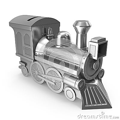 Money Box Locomotive Stock Photo