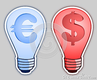 Money bulb Vector Illustration