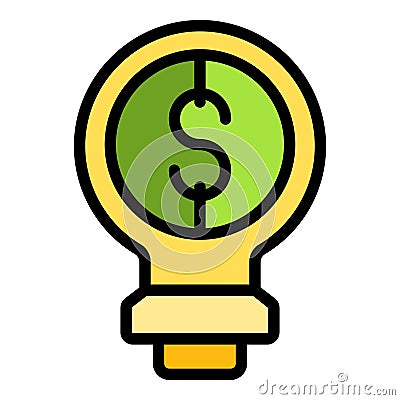 Money bulb icon vector flat Stock Photo