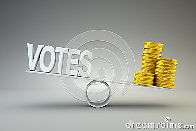 Money buys votes Stock Photo