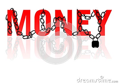 Money in chains Stock Photo