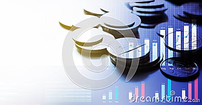 Money coins.Finance banking.Business investment.Saving Stock Photo