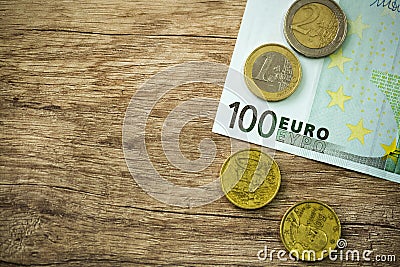 Money with coins Stock Photo