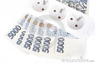 Money concept of expensive energy bill Stock Photo