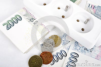 Money concept of expensive energy bill Stock Photo