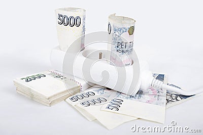 Money concept of expensive energy bill Stock Photo