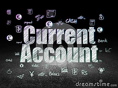 Money concept: Current Account in grunge dark room Stock Photo