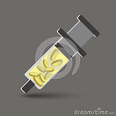 Money concepts with inject money Vector Illustration