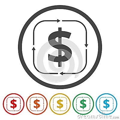 Money convert icon Vector Illustration