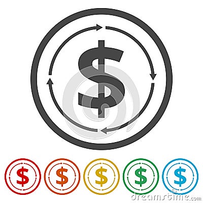 Money convert icon Vector Illustration