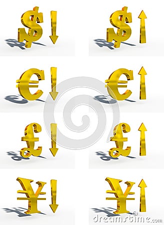 Money currency 3d cg Cartoon Illustration