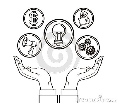 Money economy and commerce design Vector Illustration