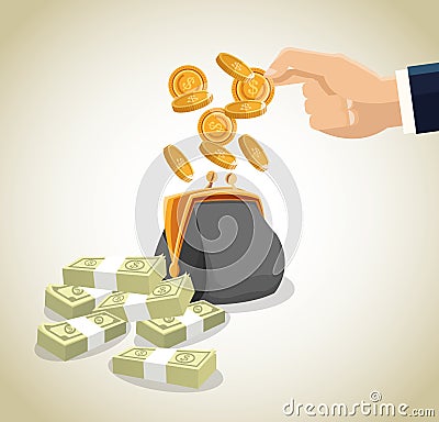 Money economy and commerce design Vector Illustration