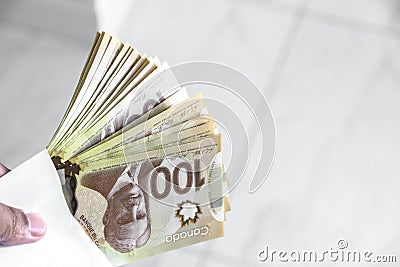 Money in envelop Stock Photo