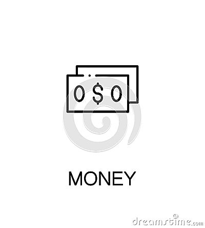 Money flat icon Vector Illustration