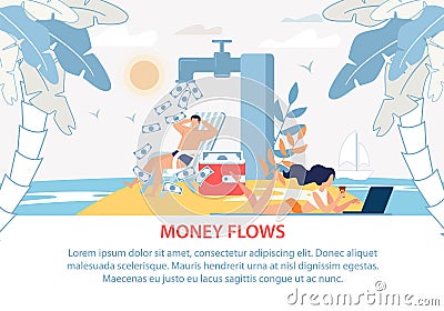 Poster Advert Profitable Investment Passive Income Vector Illustration