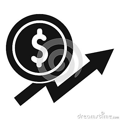 Money grow up icon simple vector. Service benefit Stock Photo