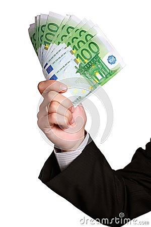 Money in hand Stock Photo