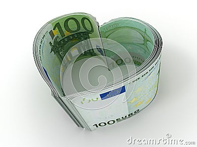 Money. Heart Stock Photo