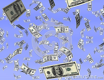 Money from heaven Stock Photo